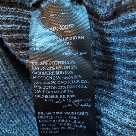 WHBM Slate Gray Ribbed Sweater Size XXSP - Picture 11 of 11